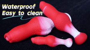 Removable Fox Tail Anal Plug, Realistic Wolf Dog Penis Dildos with Fluffy Tail Set, Soft Silicone Animal Dildo Butt Plugs Anal Training SM Sex Toys for Beginners Men Women Couples Cosplay (M)