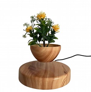 [Hot Item] 360 Rotating Round Magnetic Levitation Floating Plant Pot Flowerpot Bonsai for Decor Gift