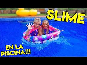 SLIME EN LA PISCINA - POOL SLIME CHALLENGE By Las Ratitas
