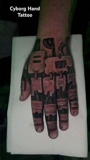 Cyborg Hand Tattoo #tattooartist #cyborg #robottattoo