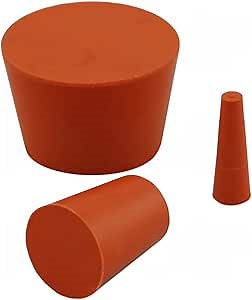 MOCAP - Orange Silicone Tapered Plugs - Silicone Stoppers - Plugs for E-Coating, Powder Coating,Chrome Plating Applications - 0.625-0.800 Inches (15.9-20.3mm)-to Fit: 7/8 Std, M20(10 Pieces)
