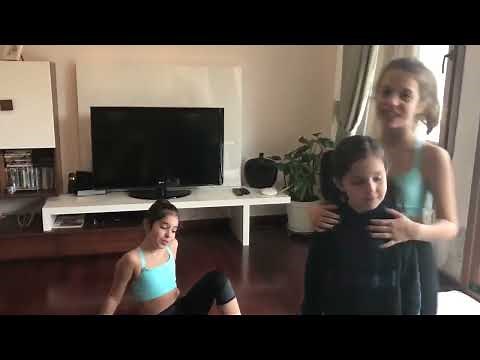 Twins Sisters yoga challenge, Little yoga by little girls, Girl Couple Yoga challenge with Best Frie