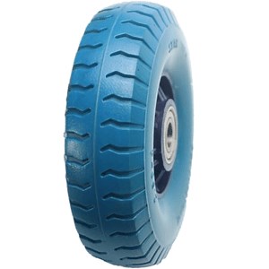 [Hot Item] Polyurethane 250-4 Lug Pattern Plastic Rim PU Handtruck Wheel