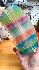 Protopasta on Instagram: "Designer showcase! Today I printed the Vase Anti Sphere by @geoshape3d You can find this model on @thangs3d This was printed on a @bambulab_official P1S with Protopasta’s Candy Rainbow Multicolor HTPLA! #3dprint #3dprinting #3dprinter #3dprints #3d #3dmodel #functionalprint #functionalprinting #cool3dprints #designer #designershowcase #protopasta #filament #art"