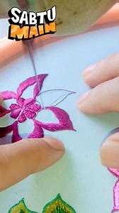 19K views · 216 reactions | fast fashion bold maroon flower embroidery with simple machine #embroidery #bordir #flowerrsembroidery #learnembroidery #fyp | Kanaya Bordir | Facebook