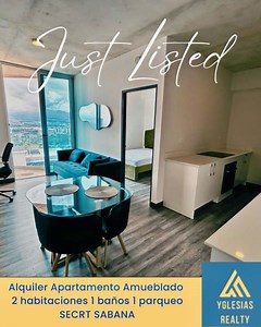 Furnished Apartments & Houses for rent in Mata Redonda | Furnished Apartment for Rent – SECRT Sabana, San José 2 rooms, monthly rent: 1200.00