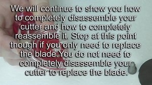 Follow these instruction if you need to replace the blade or if you need to assemble/reassemble your rotary cutter. | Martelli Enterprises