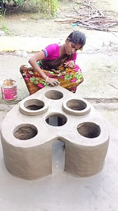 2.3M views · 13K reactions | Village stove | clay oven | mitti ka chulha | mitti ka art #fblifestyle #stove #oven #chulha Title: Kirwani Teen Taal Gat Artist: Jim Santi Owen Link: https://web.facebook.com/sound/collection/?sound_collection_tab=sound_tracks&asset_id=7520827387984247&reference=artist_attr | Village life with Banita | Facebook