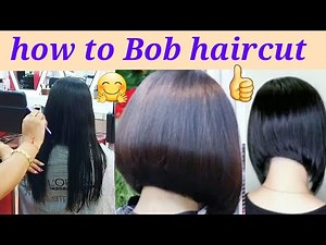 Bob haircut to medium length// easy and simple method// step by step (2019)