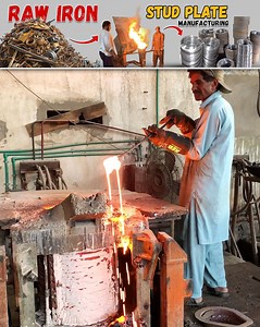 Extreme Factory Process: How Giant Truck Rims Stud Plates are Manufactured | Pakistani truck