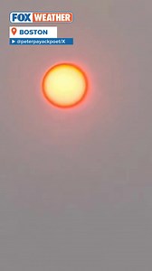 4.5K views · 97 reactions | RED SUNRISE: Video from Monday morning shows the thick smoke over Boston from Canadian wildfire smoke. The smoke particles tint the sun and sky red. | FOX Weather | Facebook
