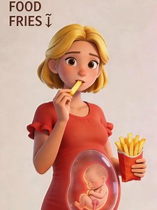 Fries in Pregnancy 🍟 | Safe or Harmful? #PregnancyCare #HealthyMom #BabyHealth #NutritionFacts #WombCare #PregnancyDiet #FastFood #MomToBe ⚠️ This content is for educational purposes only and is a simplified visual representation. Always consult a qualified healthcare professional for medical advice. Limit fried and processed foods during pregnancy.@tiktok creators