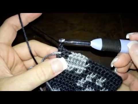 How to change colors in a crocheting graph