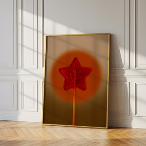 Star Lollipop Art Print, Whimsical Candy Wall Decor - Etsy