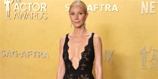 Gwyneth Paltrow Bares Her Abs in a Chic Monochromatic White Look With an Unexpected Shoe