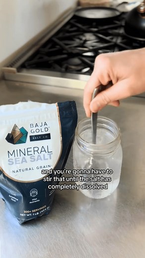 Quick recipe for a homemade electrolyte drink 💦 Boil filtered water, add 2 tablespoons of Baja Gold Mineral Salt, and add to your cup of water based on taste. Enjoy the hydrated salts of Baja Gold! #bajagold #bajagoldsalt #electrolytes #recoverytip #hydrationtip #mineralseasalt #celticsalt | Baja Gold Salt Co.
