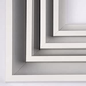 DIY Metal Floating Frame for 36X48 Canvas Painting Art,4/5"(2.1cm) Depth, Floater Frame,Mental Frame Kit, Cut to Pieces,Not Include Canvas or Mat.Brushed Matte White