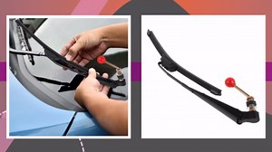 Manual Windshield Wiper for Utvs and Motorcycles Semienclosed Hand Operated Replacement Wiper Kit Easy Installation Durable Design for Enhanced Visibility in Rain and Mud