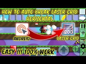 HOW TO AUTO BREAK LASER GRID HORIZONTAL | GROWTOPIA