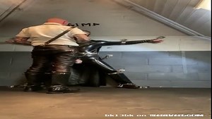 Rubber Gimp Tied Spread Eagle