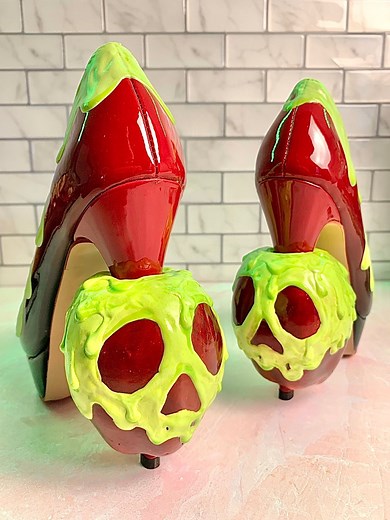 Stepping into the spooky season with these bewitching heels! Available now link in bio! 👻🎃👠 #Halloweenheels #WitchyWalk #HeelReel #Spookystyle #Halloweenfashion #poisonapple #shoebakery #customheels #shoeart #shoelove | Shoe Bakery