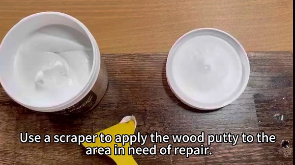 18oz White Wood Filler Putty - Paintable, Stainable & Quick Drying - Wood Repair Kit for Furniture Floor Holes, Cracks, Chips