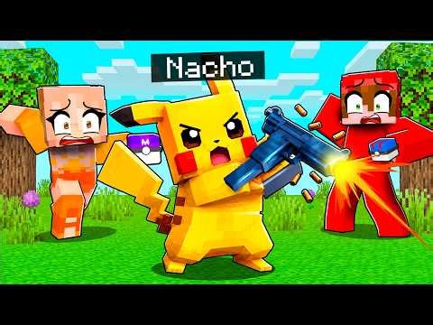 I Became a BABY PIKACHU with GUNS in Minecraft!
