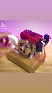 Mini 4 Stroke Gasoline Engine with water pump #engine #howtomake | NDA Hack