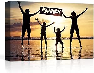 Amazon.com: Custom Canvas Prints Personalized Canvas Wall Art With Your Photo With Framed (14" Wx11 H): Posters & Prints