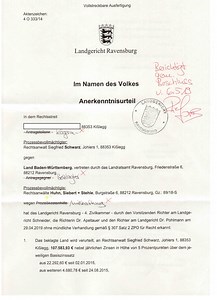 7C5.11Amtshaftung gegen Land BW Gerichtsverfahren