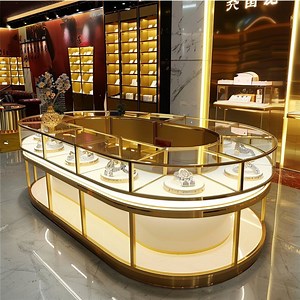 [Hot Item] Store Display Showcase and Counter Jewellery Shop Interior Design with Lights Jewelry