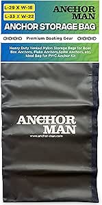 Anchor-Man Heavy Duty Anchor Bags for Boats 29” x 18”, Waterproof Rope Bag Anchor for Floats, Ideal for Life Jackets & Bumper Storage Boat Anchor Bags