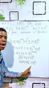 WAEC past questions: NO1 OBJ. From Standard Form | Maths with Esomnofu.