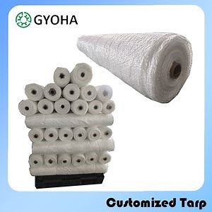 [Hot Item] Construction Premium Waterproof Tarpaulin Transparent Tarp Reinforced Soft Light Weight Tarpaulin