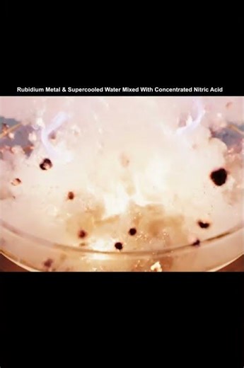 Metal Proliferation, Chemical Reaction of Rubidium Metal & Supercooled Water Mixed With Concentrated