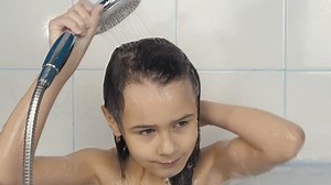 Child Bathroom Little Girl Shower Stock Footage Video (100% Royalty-free) 1007513554 | Shutterstock