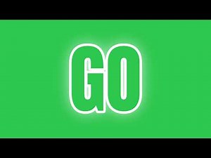Count down 321Go - with sound effect - green screen - free