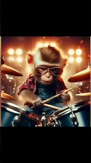 Monkey the Rocker 💥 funny video #short #popular