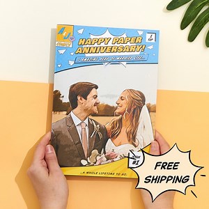 Personalized First Anniversary Comic Book | 1st Anniversary Gift for Him or Her | Paper Anniversary Gift | Custom Photo Comic Book - Etsy
