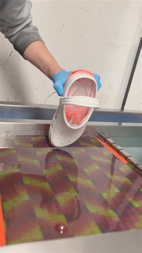 Hydro Dipping Crocs #satisfying #hydrodipping | HTF-Wassertransferdruck