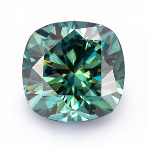 [Hot Item] Gra Cushion Cut Wholesale Teal Color Vvs Loose Synthetic Moissanite Gemstone