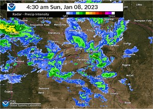Here's a look at our radar loop over the past few hours. Rain and mountain snow showers, as well as gusty winds are expected to continue through early afternoon. weather.gov/pdt | US National Weather Service Pendleton Oregon