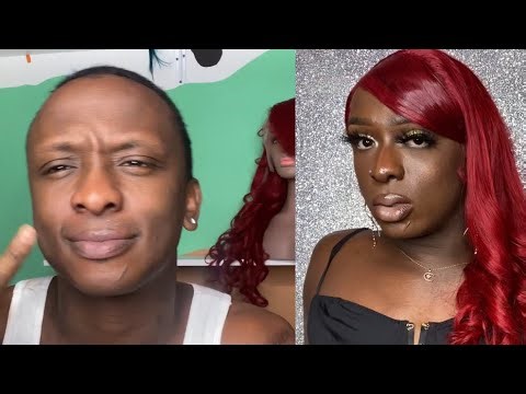 Burgundy wig install transformation from JayWill to Kandie | Recool Hair