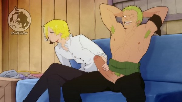 Zoro y Sanji follando en su tiempo libre (One Piece)[Anime Gay Hentai]