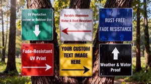 Custom Metal Signs Outdoor, Reflective Option, 16x16 Inch Rust Free .040 Aluminum, Fade Resistant, UV Printed