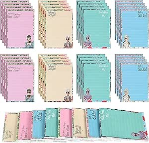 32 Pads Golden Sticky Notes Girls Bulk Golden Self Stick Pads Stickers Girls 50 Sheets per for Girls Women Employee Bachelor Birthday Party Favors Gifts, 4 Styles