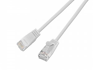 SLIM Câble patch slim RJ-45 - RJ-45, Cat 6, UTP, 0.15 m, Bl - BRACK.CH