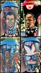 Don’t throw out that coffee cup! This gifted N.J. artist transforms Wawa coffee cups into fun works of art of New Jersey’s famous icons. 🎥 Bill Cummings #wawa #coffee #coffeecup #asburypark #brucespringsteen #tommydevito #art #newjersey #nfl #arttok #nygiants | NJ.com