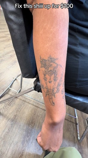 Fixing a Demon Slayer Tattoo by Ariel Dejesus