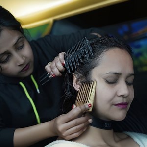 5.3K views · 157 reactions | Comb Head Massage For Indian Female Relaxation #girlsmassage #combmassage #relaxing | Home ASMR clinic | Facebook